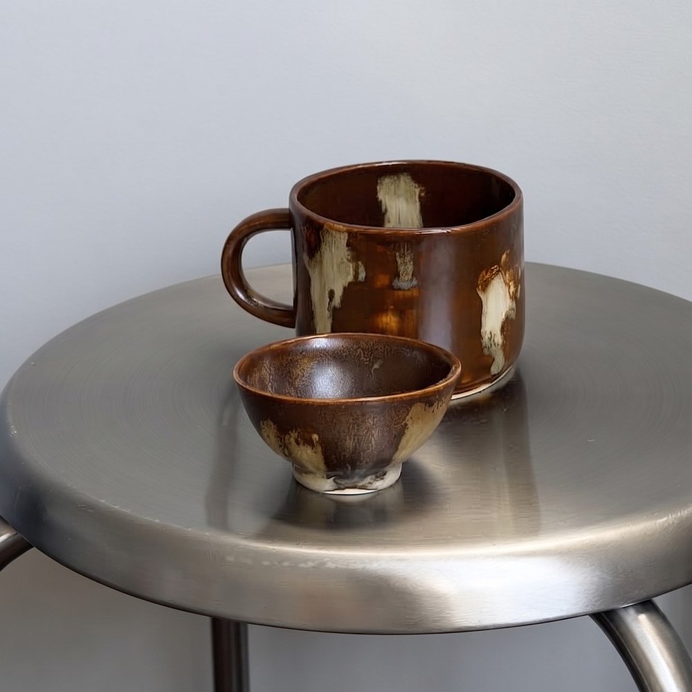 wood tea bowl
