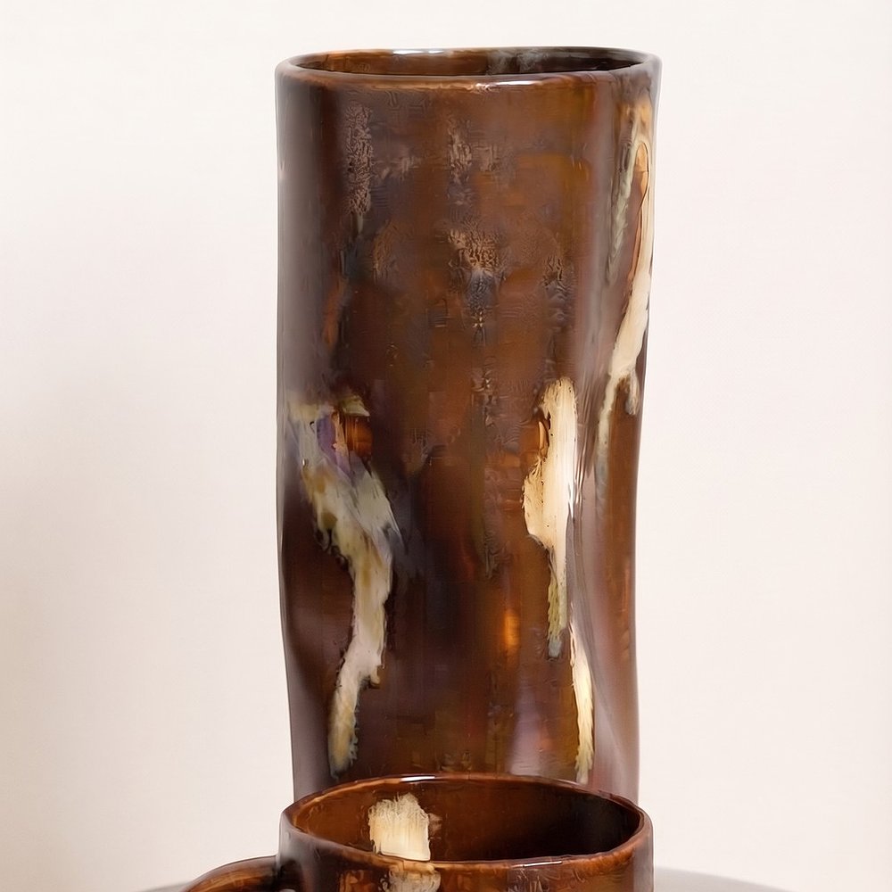 wood vase