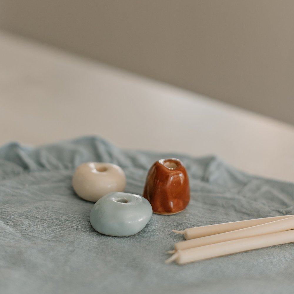 Подсвечники-камушки